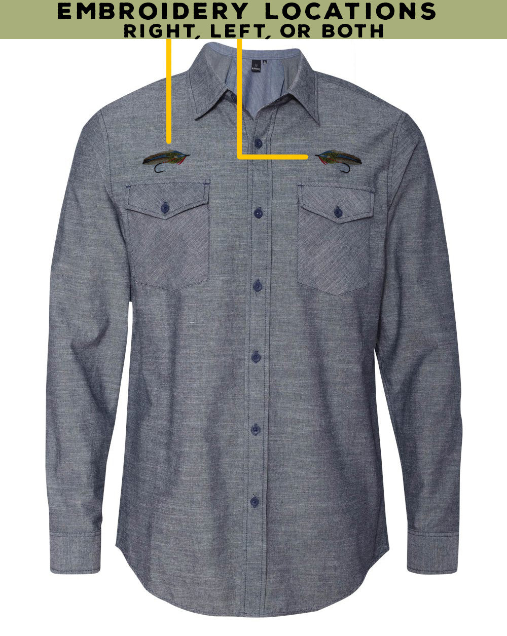 Custom Logo - Embroidered Button Up Shirt