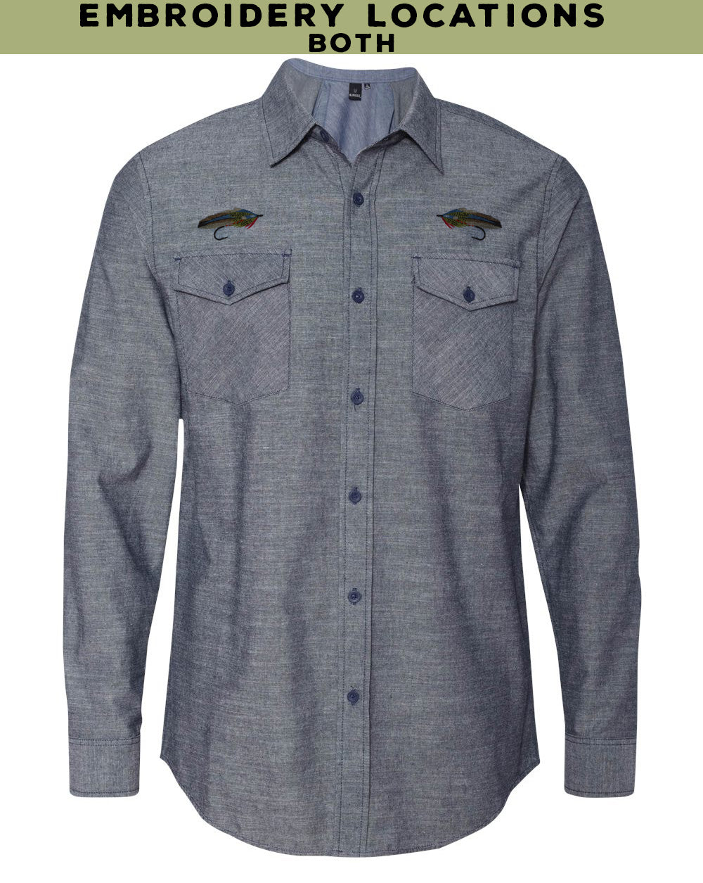 Custom Logo - Embroidered Button Up Shirt